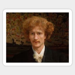 Portrait of Ignacy Jan Paderewski by Lawrence Alma-Tadema Sticker